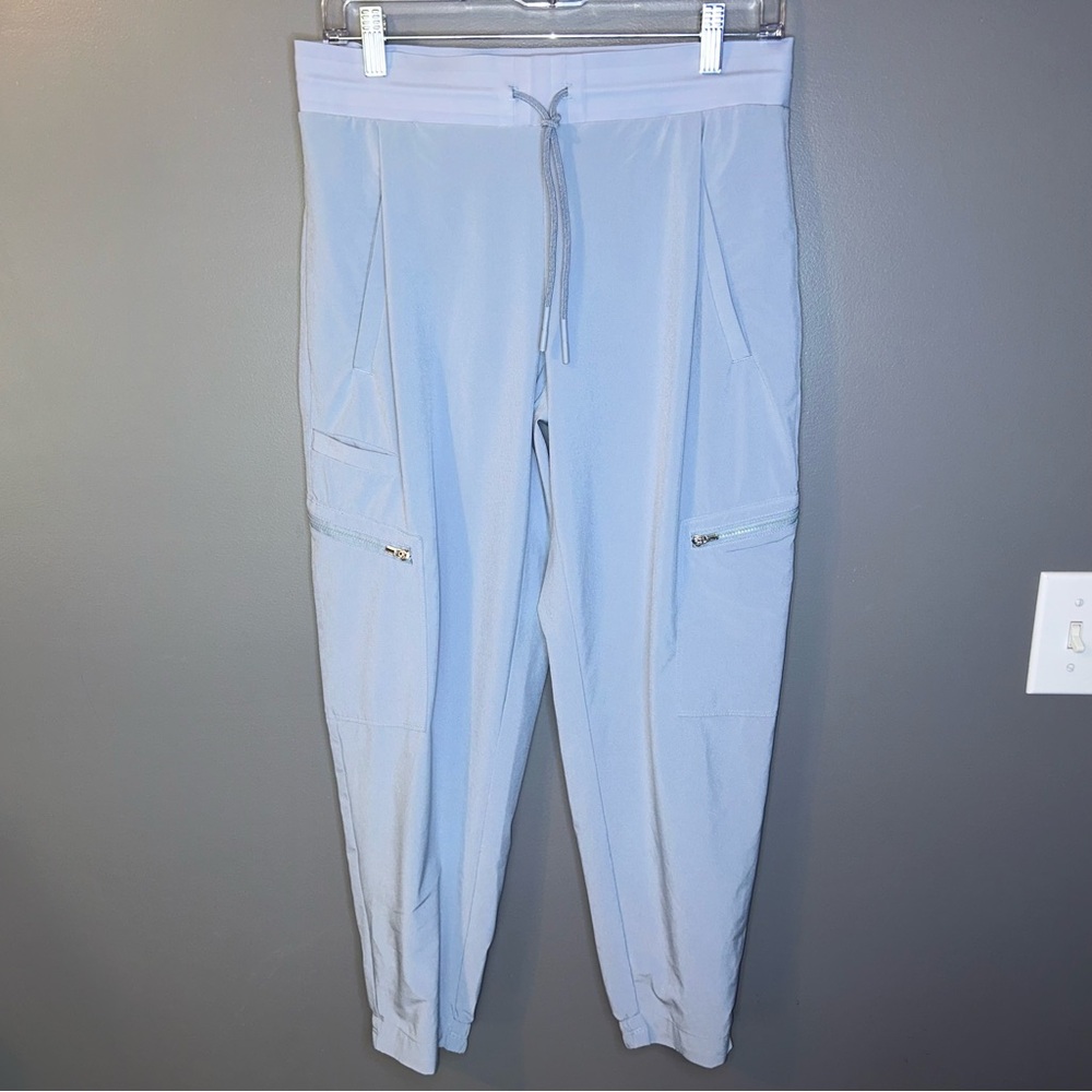 Athleta Go Far Travel Pant Jogger Style Blue Star Size 6 Petite - Picture 2 of 7